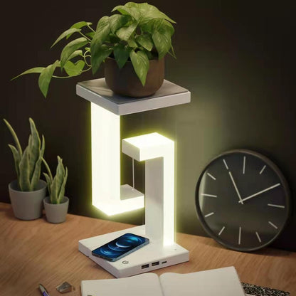 Floating Desk Lamp with Wireless Charging