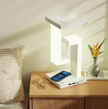 Floating Desk Lamp with Wireless Charging