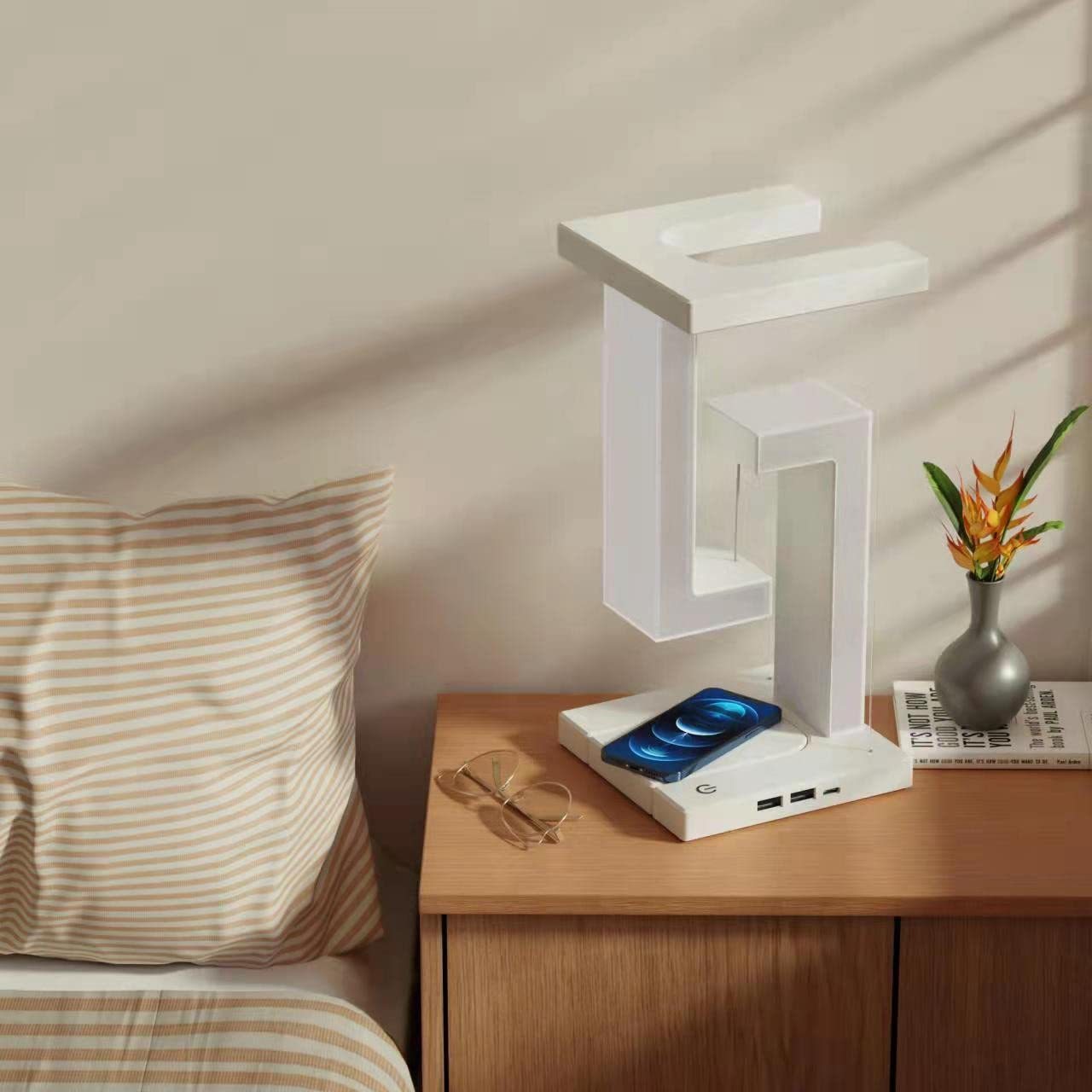 Floating Desk Lamp with Wireless Charging