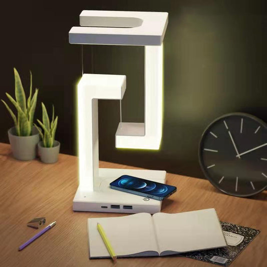 Floating Desk Lamp with Wireless Charging